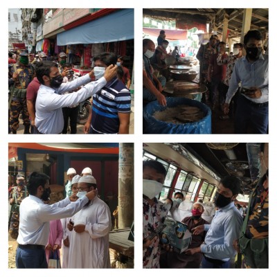 ভাঙ্গায় করোনারোধে ইউএনও’র মাস্ক বিতরণ ভাঙ্গায় করোনারোধে ইউএনও’র মাস্ক বিতরণ